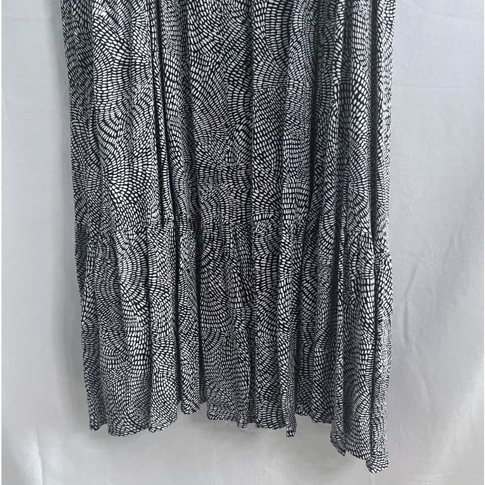 Spaghetti Strap Black and White Maxi Dress